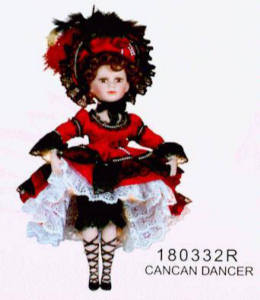 16'' Can-Can Dancer, red