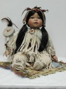 Medium Native American Porcelain Dolls 